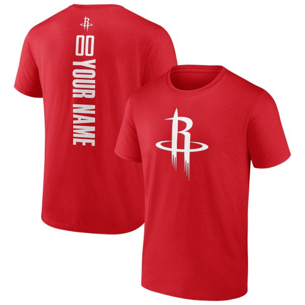 mens houston rockets red playmaker personalized name  number t-shirt – Genuine NBA Hats & Jerseys for Fans