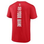 mens houston rockets red playmaker personalized name  number t-shirt – Genuine NBA Hats & Jerseys for Fans