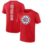 mens la clippers red playmaker personalized name  number t-shirt – Genuine NBA Hats & Jerseys for Fans