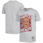 youth portland trail blazers clyde drexler mitchell  ness gray hardwood classics king of the court player t-shirt – Genuine NBA Hats & Jerseys for Fans