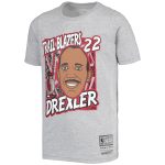 youth portland trail blazers clyde drexler mitchell  ness gray hardwood classics king of the court player t-shirt – Genuine NBA Hats & Jerseys for Fans