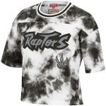 womens toronto raptors mitchell  ness blackwhite hardwood classics tie-dye cropped t-shirt – Genuine NBA Hats & Jerseys for Fans
