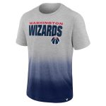 mens washington wizards fanatics heathered graynavy board crasher dip-dye t-shirt – Genuine NBA Hats & Jerseys for Fans
