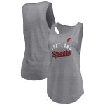 womens portland trail blazers fanatics heathered gray quality time open scoop neck tri-blend tank top – Genuine NBA Hats & Jerseys for Fans