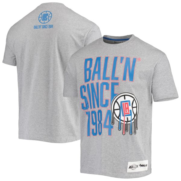 mens la clippers balln heathered gray since 1984 t-shirt – Genuine NBA Hats & Jerseys for Fans