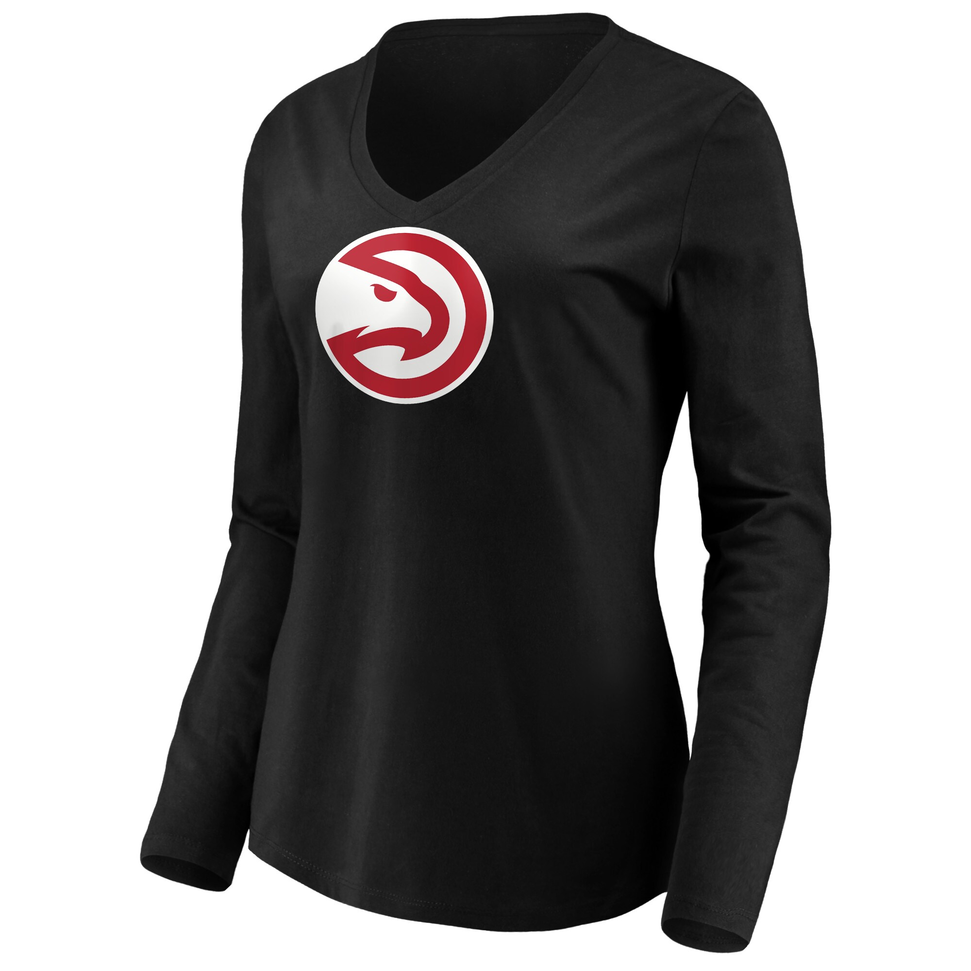 womens atlanta hawks trae young black playmaker name  number v-neck long sleeve t-shirt – Genuine NBA Hats & Jerseys for Fans