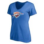 womens oklahoma city thunder shai gilgeous-alexander blue playmaker name  number v-neck t-shirt – Genuine NBA Hats & Jerseys for Fans