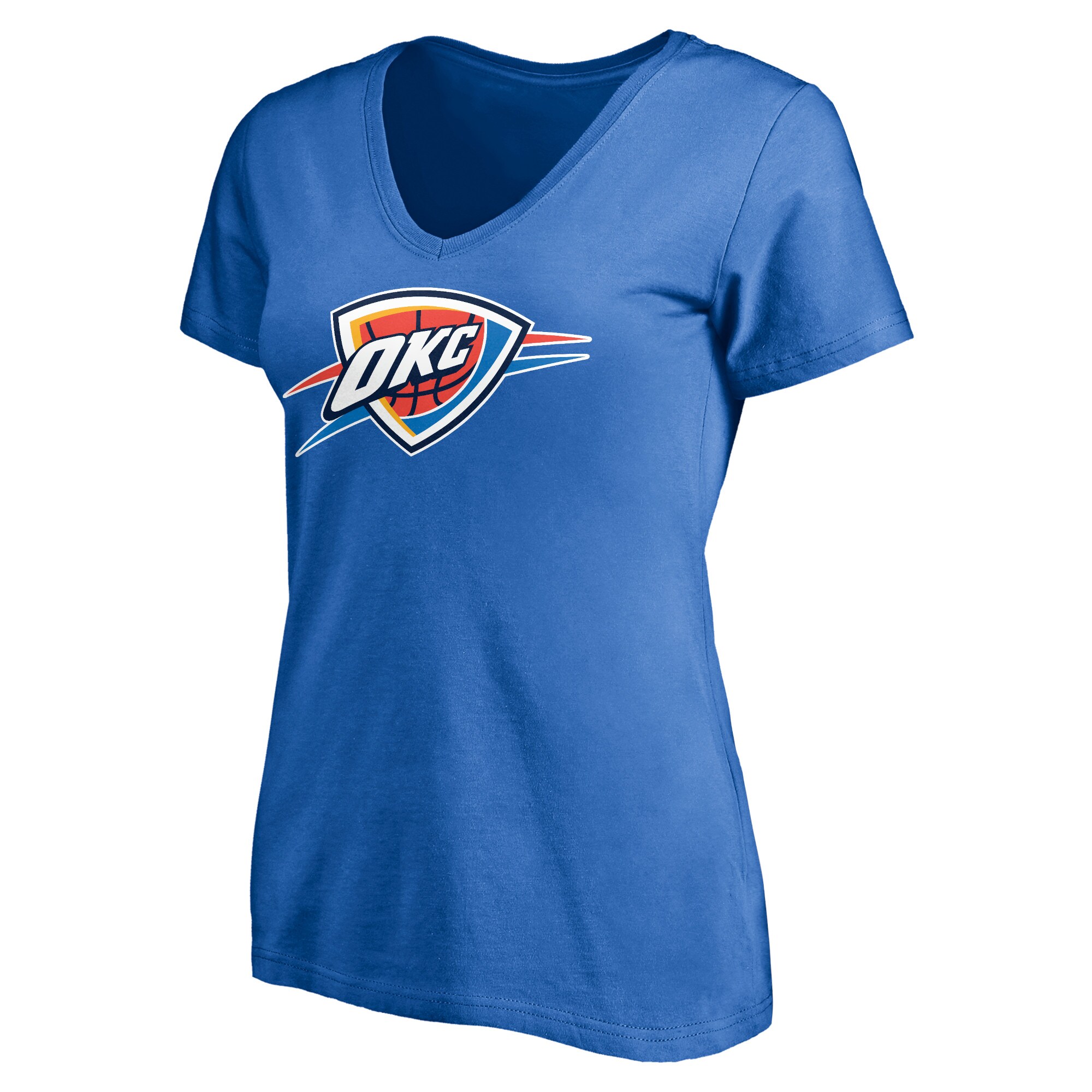 womens oklahoma city thunder shai gilgeous-alexander blue playmaker name  number v-neck t-shirt – Genuine NBA Hats & Jerseys for Fans
