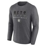 mens brooklyn nets fanatics heathered charcoal where legends play iconic practice long sleeve t-shirt – Genuine NBA Hats & Jerseys for Fans