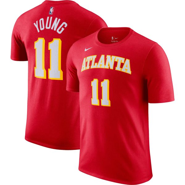 mens atlanta hawks trae young nike red icon 202223 name  number t-shirt – Genuine NBA Hats & Jerseys for Fans