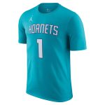mens charlotte hornets lamelo ball nike teal icon 202223 name  number t-shirt – Genuine NBA Hats & Jerseys for Fans
