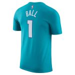 mens charlotte hornets lamelo ball nike teal icon 202223 name  number t-shirt – Genuine NBA Hats & Jerseys for Fans