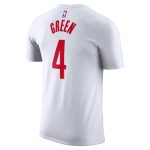 mens houston rockets jalen green nike white 202223 name  number t-shirt – Genuine NBA Hats & Jerseys for Fans