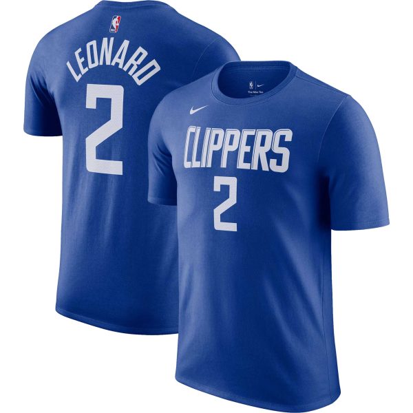 mens la clippers kawhi leonard nike royal icon 202223 name  number t-shirt – Genuine NBA Hats & Jerseys for Fans