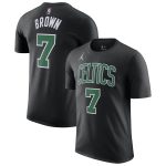 mens boston celtics jaylen brown jordan brand black 202223 statement edition name  number t-shirt – Genuine NBA Hats & Jerseys for Fans