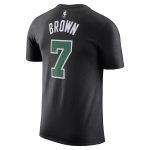 mens boston celtics jaylen brown jordan brand black 202223 statement edition name  number t-shirt – Genuine NBA Hats & Jerseys for Fans