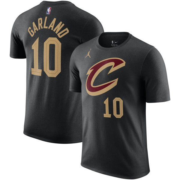 mens cleveland cavaliers darius garland jordan brand black 202223 statement edition name  number t-shirt – Genuine NBA Hats & Jerseys for Fans
