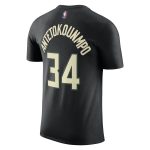 mens milwaukee bucks giannis antetokounmpo jordan brand black 202223 statement edition name  number t-shirt – Genuine NBA Hats & Jerseys for Fans