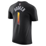 mens phoenix suns devin booker jordan brand black 202223 statement edition name  number t-shirt – Genuine NBA Hats & Jerseys for Fans