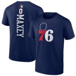 mens philadelphia 76ers tyrese maxey navy playmaker t-shirt – Genuine NBA Hats & Jerseys for Fans