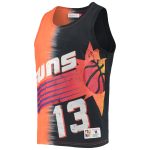 mens phoenix suns steve nash mitchell  ness orangeblack hardwood classics tie-dye name  number tank top – Genuine NBA Hats & Jerseys for Fans