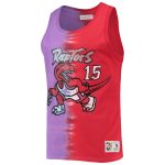 mens toronto raptors vince carter mitchell  ness purplered hardwood classics tie-dye name  number tank top – Genuine NBA Hats & Jerseys for Fans