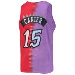 mens toronto raptors vince carter mitchell  ness purplered hardwood classics tie-dye name  number tank top – Genuine NBA Hats & Jerseys for Fans