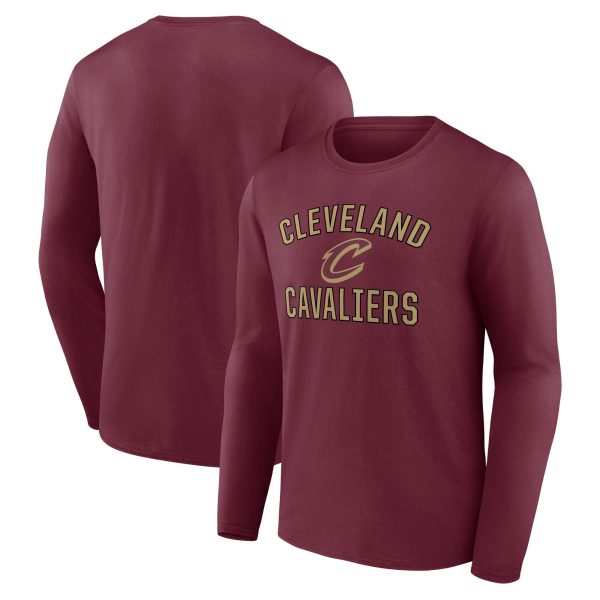 mens cleveland cavaliers wine victory arch team long sleeve t-shirt – Genuine NBA Hats & Jerseys for Fans