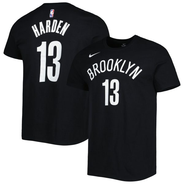 mens brooklyn nets james harden nike black diamond icon name  number t-shirt – Genuine NBA Hats & Jerseys for Fans