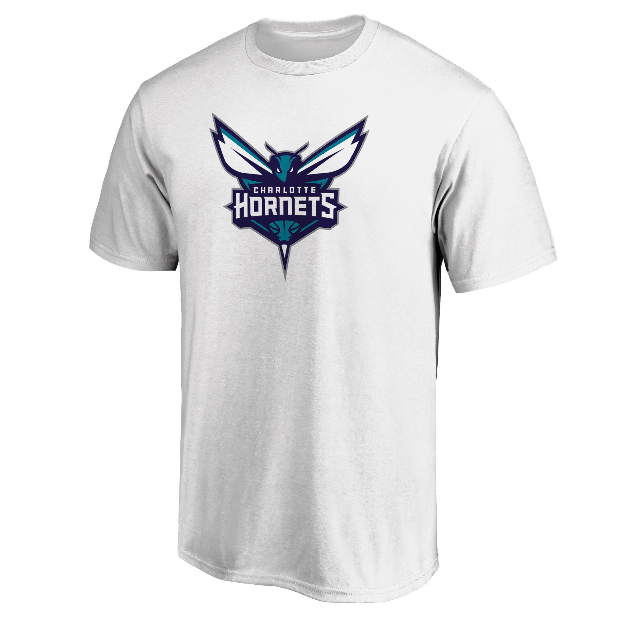 mens charlotte hornets white logo t-shirt – Genuine NBA Hats & Jerseys for Fans
