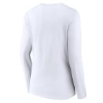 womens new york knicks white logo long sleeve v-neck t-shirt – Genuine NBA Hats & Jerseys for Fans