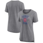 womens detroit pistons heather gray heritage tri-blend t-shirt – Genuine NBA Hats & Jerseys for Fans