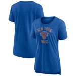 womens new york knicks heather blue heritage tri-blend t-shirt – Genuine NBA Hats & Jerseys for Fans