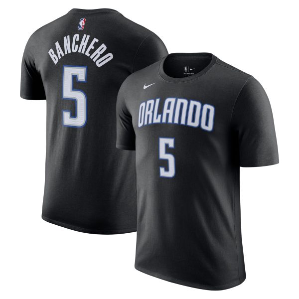 mens orlando magic paolo banchero nike black icon 202223 name  number t-shirt – Genuine NBA Hats & Jerseys for Fans