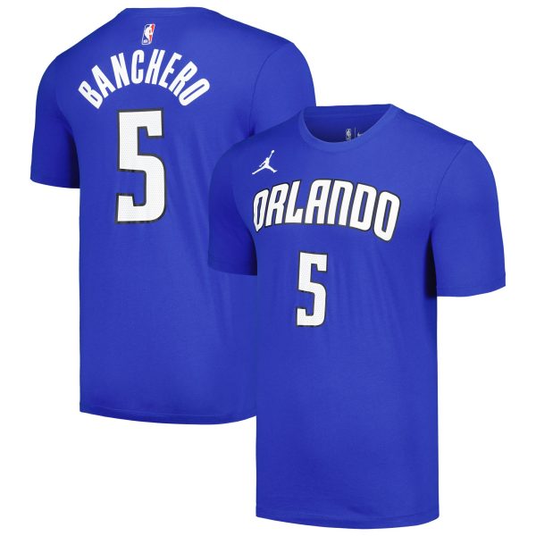mens orlando magic paolo banchero jordan brand blue 202223 statement edition name  number t-shirt – Genuine NBA Hats & Jerseys for Fans