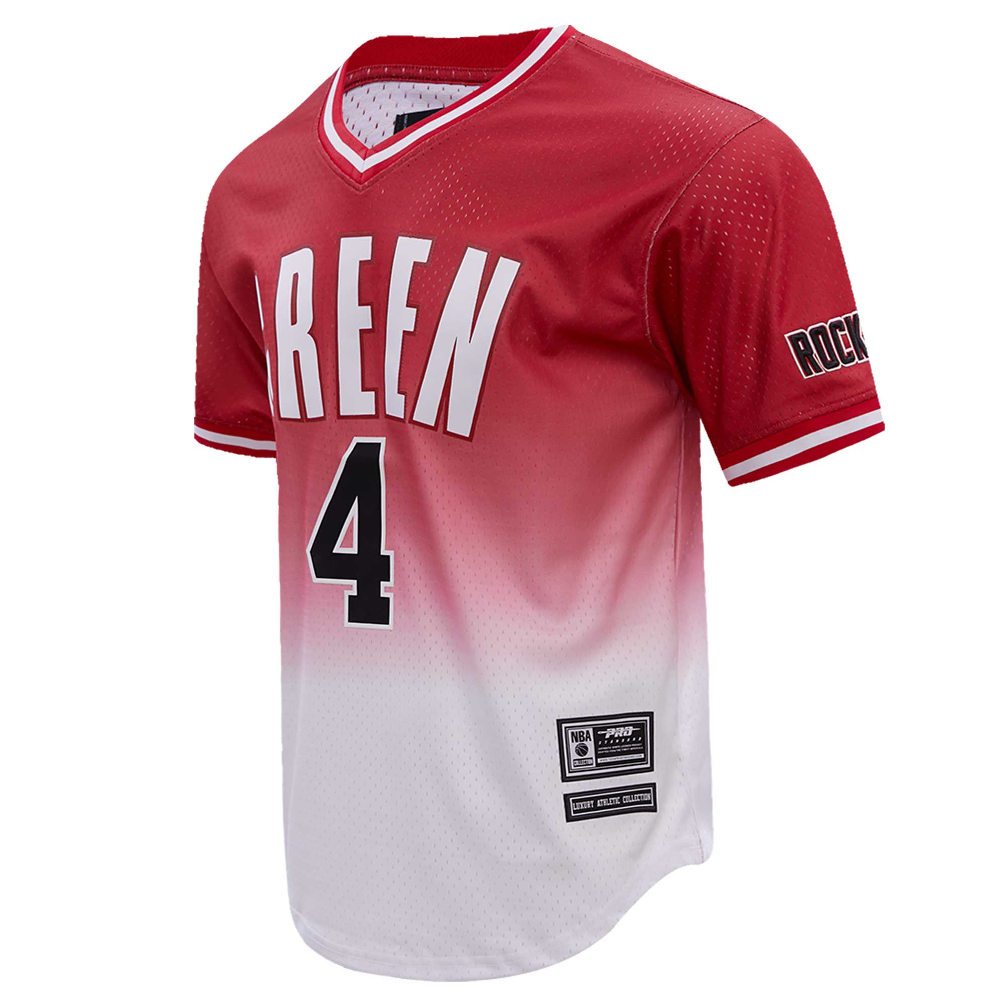 mens houston rockets jalen green post redwhite ombre name  number t-shirt – Genuine NBA Hats & Jerseys for Fans
