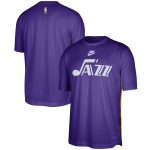 mens utah jazz nike purple hardwood classics 202324 classic edition performance pregame shooting t-shirt – Genuine NBA Hats & Jerseys for Fans