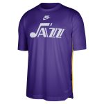 mens utah jazz nike purple hardwood classics 202324 classic edition performance pregame shooting t-shirt – Genuine NBA Hats & Jerseys for Fans