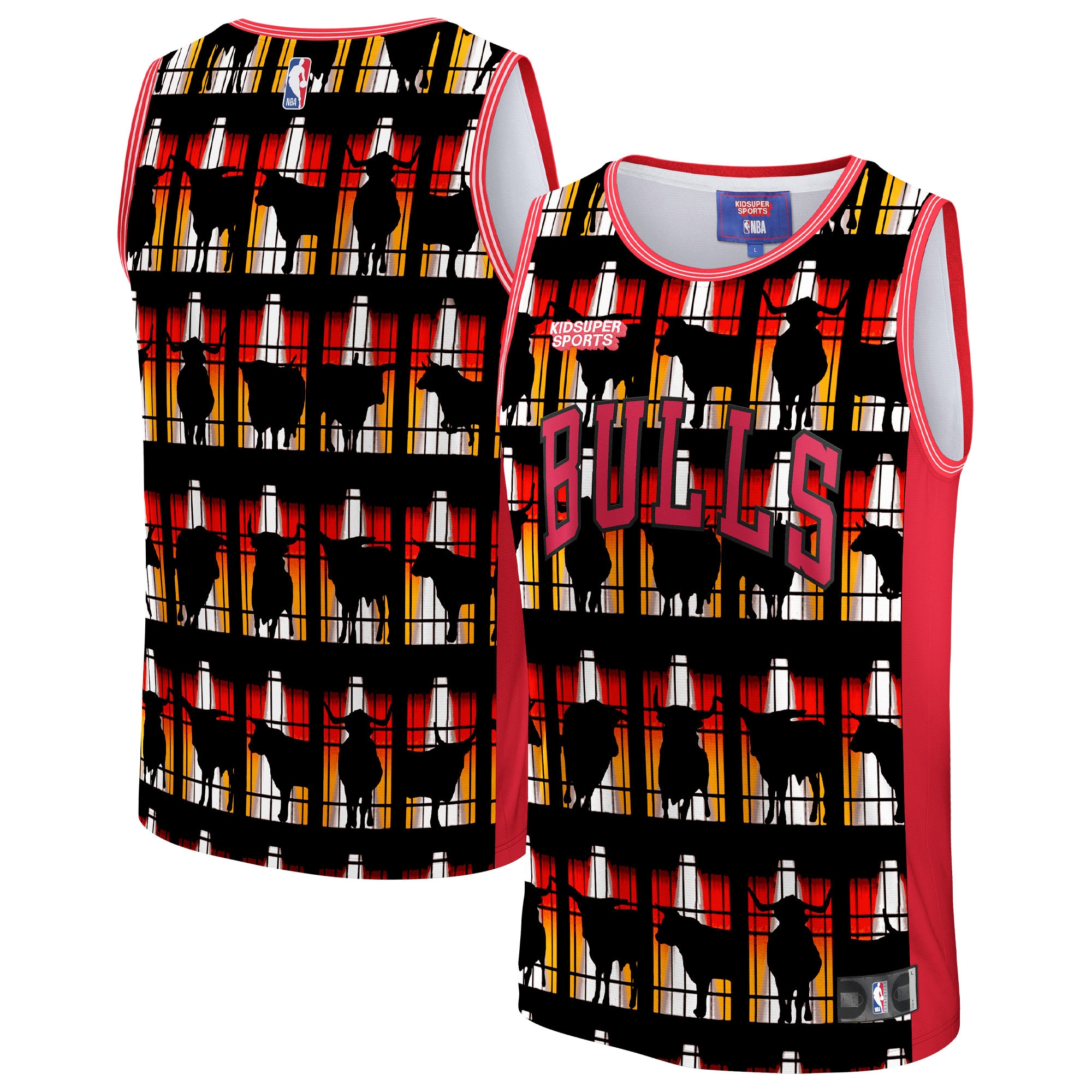 unisex chicago bulls nba amp kidsuper studios by fanatics red hometown jersey