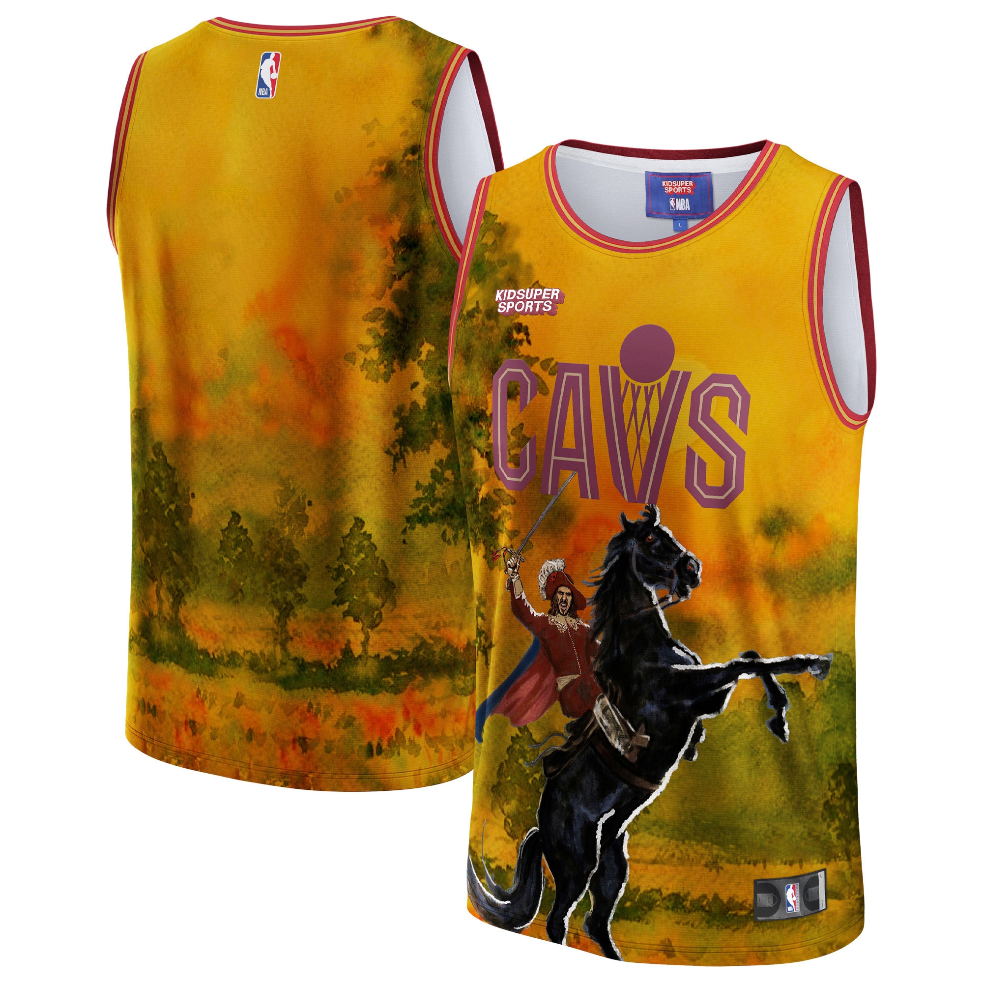 unisex cleveland cavaliers nba amp kidsuper studios by fanatics gold hometown jersey