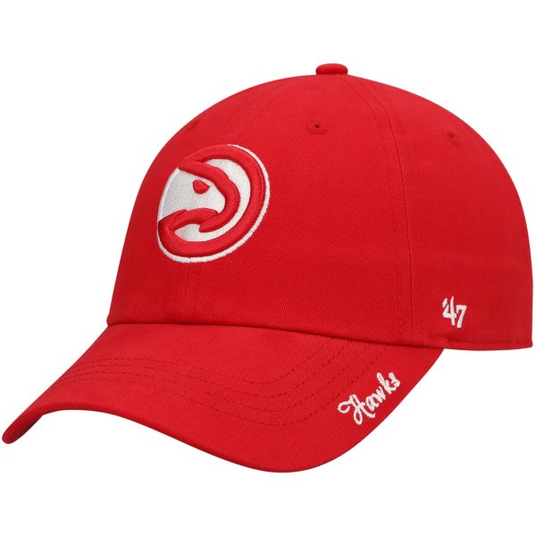 women8217s atlanta hawks 821747 red miata clean up logo adjustable hat – Genuine NBA Hats & Jerseys for Fans