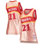 women8217s atlanta hawks dominique wilkins mitchell amp ness pink 75th anniversary rose gold 1986 swingman jersey – Genuine NBA Hats & Jerseys for Fans