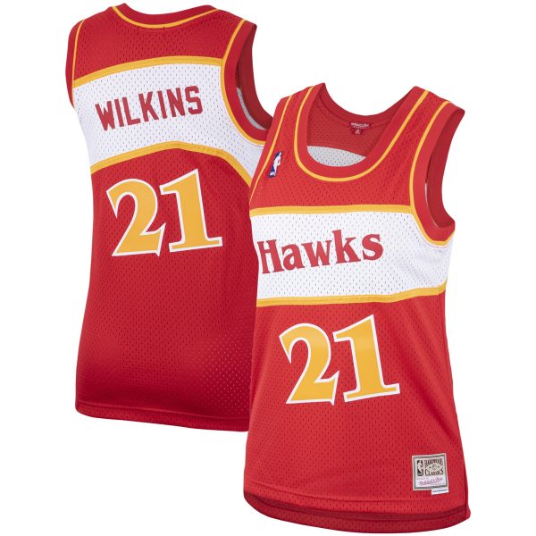 women8217s atlanta hawks dominique wilkins mitchell amp ness red hardwood classics swingman jersey – Genuine NBA Hats & Jerseys for Fans