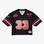 women8217s chicago bulls scottie pippen mitchell amp ness x dannijo black cropped football fashion jersey – Genuine NBA Hats & Jerseys for Fans