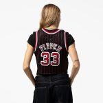 women8217s chicago bulls scottie pippen mitchell amp ness x dannijo black fashion cropped basketball jersey – Genuine NBA Hats & Jerseys for Fans