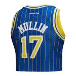 women8217s golden state warriors chris mullin mitchell amp ness x dannijo royal fashion cropped basketball jersey – Genuine NBA Hats & Jerseys for Fans
