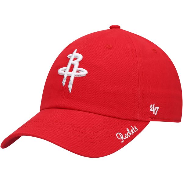 women8217s houston rockets 821747 red miata clean up logo adjustable hat – Genuine NBA Hats & Jerseys for Fans