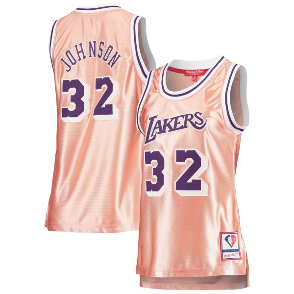 women8217s los angeles lakers magic johnson mitchell amp ness pink 75th anniversary rose gold 1984 swingman jersey – Genuine NBA Hats & Jerseys for Fans
