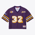 women8217s los angeles lakers magic johnson mitchell amp ness x dannijo purple cropped football fashion jersey – Genuine NBA Hats & Jerseys for Fans