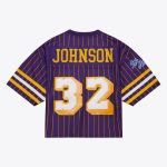 women8217s los angeles lakers magic johnson mitchell amp ness x dannijo purple cropped football fashion jersey – Genuine NBA Hats & Jerseys for Fans